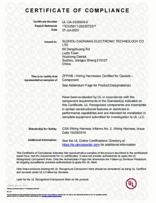 UL-CA-2326935-0 UL-CA-2326935-0